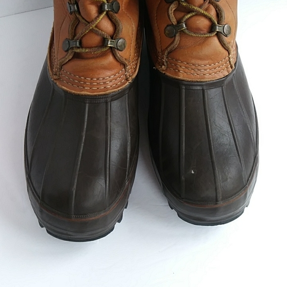 L.L. Bean Gore-Tex Thinsulate Maine Hunting Shoe 10 Leather Boot Brown - Picture 8 of 16